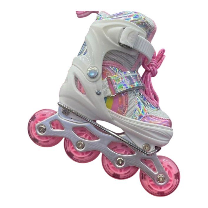 Patines en Línea PU con Todas las Ruedas con Luces + KIT de Protección Talla M