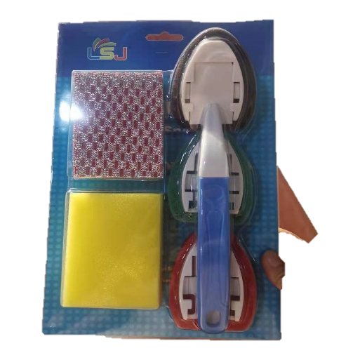 Set de Cepillo con Mango MAS Esponjas para Fregar