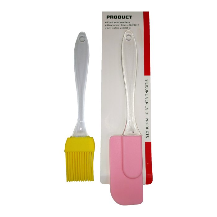 Set Brocha de Silicon Reposteria con Paleta 21.5CM y 19CM