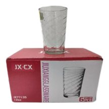 Vaso de Vidrio SET 6 Piezas 350ml7.3*13cm