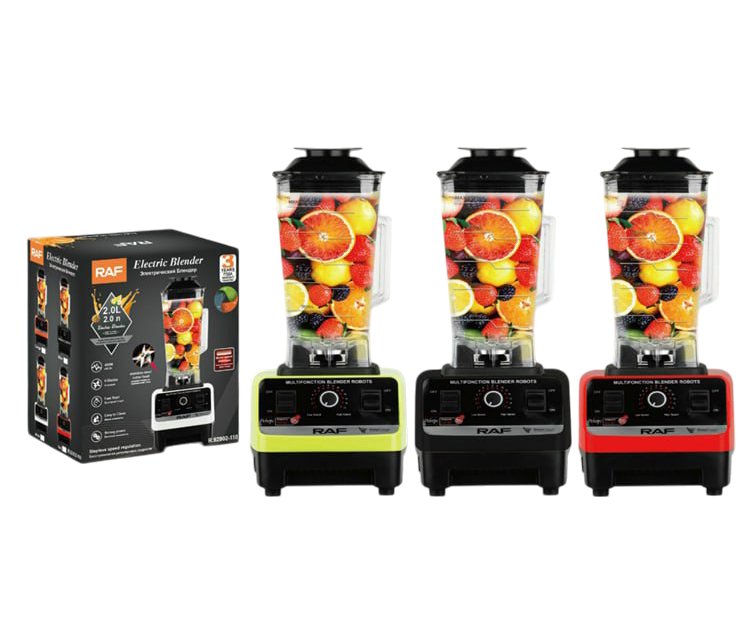 Licuadora Vaso de Plástico RAF 2400W 2,5L