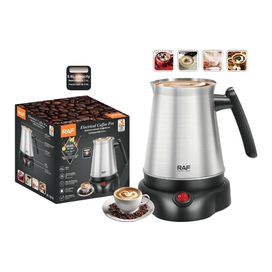 Cafetera Eléctrica / Hervidor de Café RAF 0,6L 600W