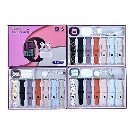 Reloj Inteligente S2000 PRO + Audífonos (set 7 en 1)