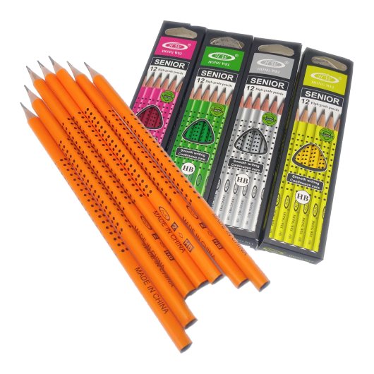 Lapices de Grafito Triangular (12PZAS) 4 Colores Mixto