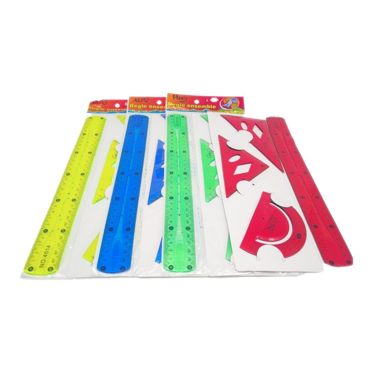 Juego de Geometria Flexible Grande 4 Colores MIX