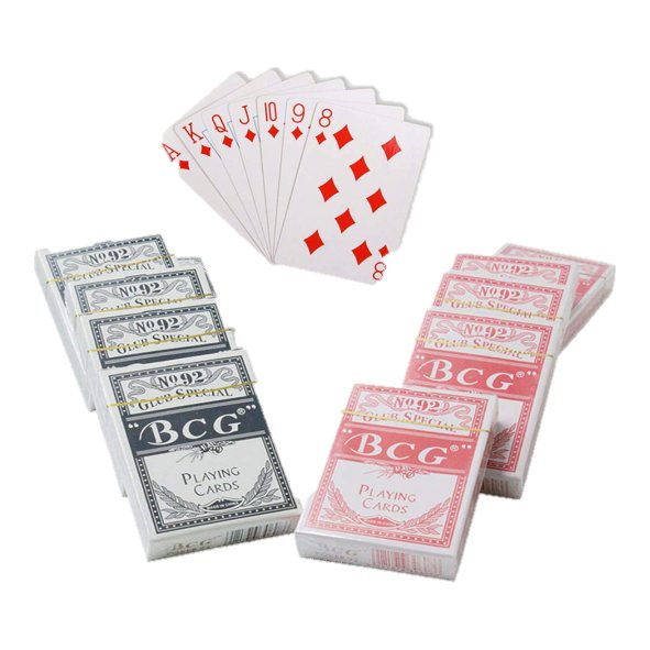 Cartas de Poker en Rojo y Azul