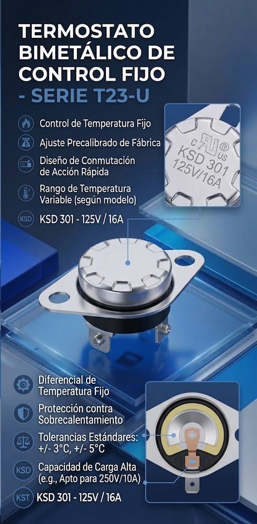 Termostato de 110V Automatico para Electrodomesticos