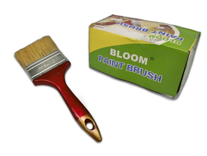 Brocha de Madera 3" Brocha Madera Mango Rojo 75MM