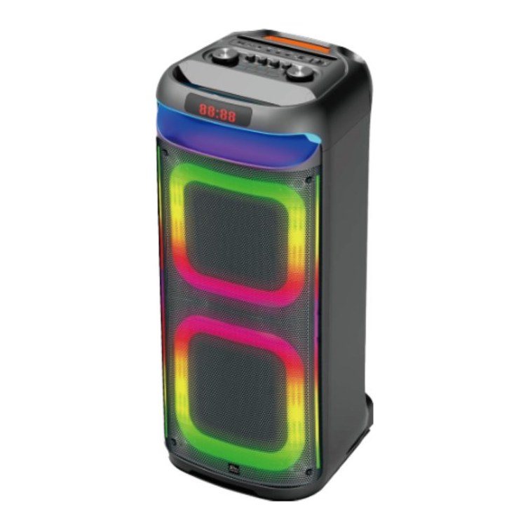 Corneta Bluetooth 2X10" 18000W Pmpo ZQS10220 Bateria 4400 Mah con Microfono